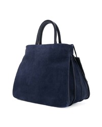 dunkelblaue Shopper Tasche aus Wildleder von Marsèll