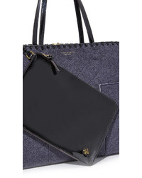 dunkelblaue Shopper Tasche von Tory Burch