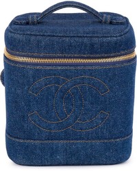 dunkelblaue Shopper Tasche von Chanel