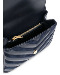 dunkelblaue Shopper Tasche von Saint Laurent