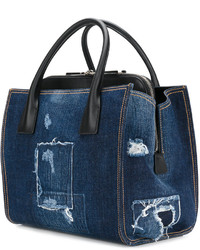 dunkelblaue Shopper Tasche von Dsquared2