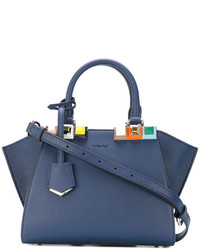 dunkelblaue Shopper Tasche von Fendi