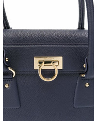 dunkelblaue Shopper Tasche von Salvatore Ferragamo