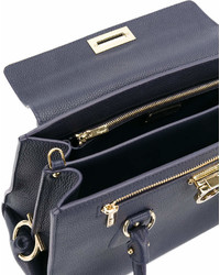 dunkelblaue Shopper Tasche von Salvatore Ferragamo