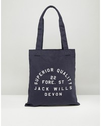 dunkelblaue Shopper Tasche von Jack Wills