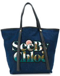 dunkelblaue Shopper Tasche von See by Chloe