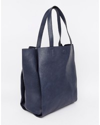 dunkelblaue Shopper Tasche von Warehouse