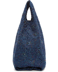 dunkelblaue Shopper Tasche von Ashish