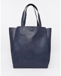 dunkelblaue Shopper Tasche von Warehouse