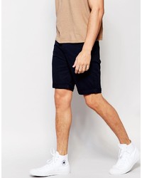 dunkelblaue Shorts mit Acid-Waschung von Weekday