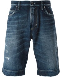 dunkelblaue Shorts mit Destroyed-Effekten von Dolce & Gabbana