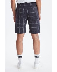 dunkelblaue Shorts mit Karomuster von BLEND