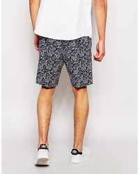 dunkelblaue Shorts mit Paisley-Muster von Asos