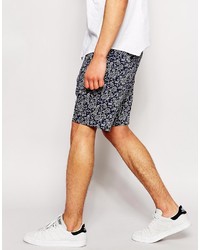 dunkelblaue Shorts mit Paisley-Muster von Asos