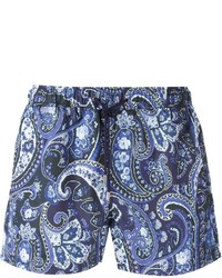 dunkelblaue Shorts mit Paisley-Muster von Etro