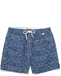dunkelblaue Shorts mit Paisley-Muster von Isaia