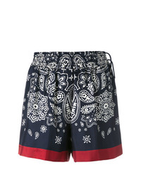 dunkelblaue Shorts mit Paisley-Muster von Moncler