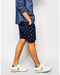 dunkelblaue Shorts mit Paisley-Muster von Penfield