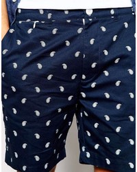 dunkelblaue Shorts mit Paisley-Muster von Penfield