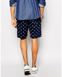 dunkelblaue Shorts mit Paisley-Muster von Penfield