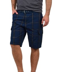 dunkelblaue Shorts mit Schottenmuster von BLEND