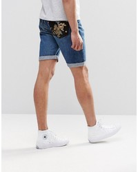 dunkelblaue Shorts von Reclaimed Vintage