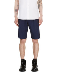 dunkelblaue Shorts von Raf Simons