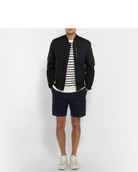 dunkelblaue Shorts von Raf Simons