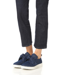 dunkelblaue Slip-On Sneakers aus Jeans von Sol Sana