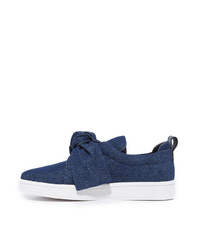 dunkelblaue Slip-On Sneakers aus Jeans von Sol Sana