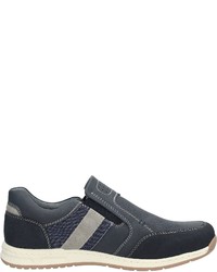 dunkelblaue Slip-On Sneakers aus Leder von Bama