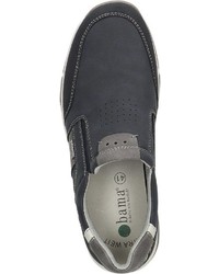 dunkelblaue Slip-On Sneakers aus Leder von Bama