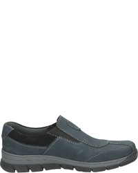 dunkelblaue Slip-On Sneakers aus Leder von Bama