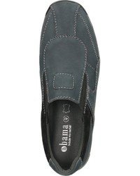 dunkelblaue Slip-On Sneakers aus Leder von Bama