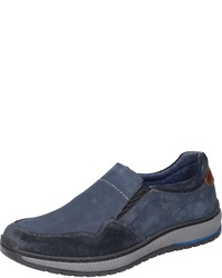 dunkelblaue Slip-On Sneakers aus Leder von Bama