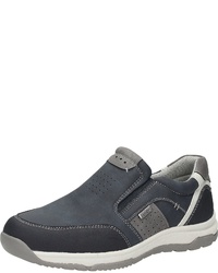 dunkelblaue Slip-On Sneakers aus Leder von Bama