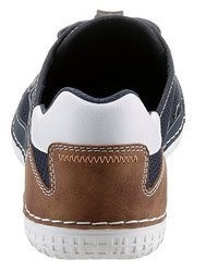 dunkelblaue Slip-On Sneakers aus Leder von Bugatti