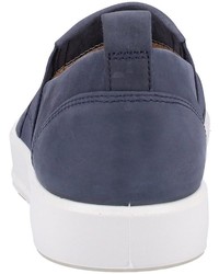 dunkelblaue Slip-On Sneakers aus Leder von Ecco