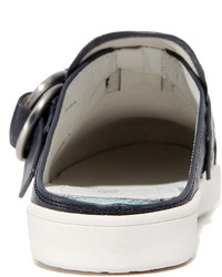dunkelblaue Slip-On Sneakers aus Leder von Derek Lam 10 Crosby