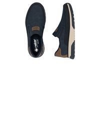 dunkelblaue Slip-On Sneakers aus Leder von Rieker