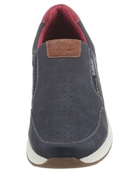 dunkelblaue Slip-On Sneakers aus Leder von s.Oliver