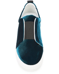 dunkelblaue Slip-On Sneakers aus Leder von Pierre Hardy