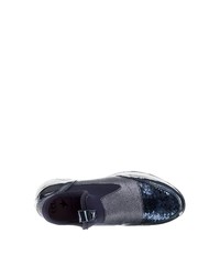 dunkelblaue Slip-On Sneakers aus Pailletten von Cetti