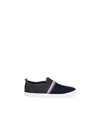 dunkelblaue Slip-On Sneakers aus Segeltuch von Greyder
