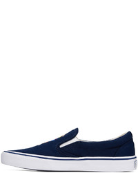 dunkelblaue Slip-On Sneakers aus Segeltuch von Polo Ralph Lauren
