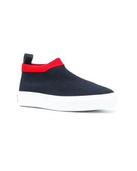 dunkelblaue Slip-On Sneakers aus Segeltuch von P.A.R.O.S.H.