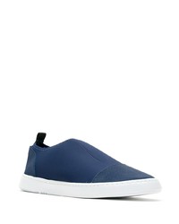 dunkelblaue Slip-On Sneakers aus Segeltuch von OSKLEN