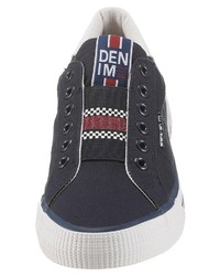dunkelblaue Slip-On Sneakers aus Segeltuch von Tom Tailor