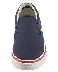 dunkelblaue Slip-On Sneakers aus Segeltuch von Tommy Jeans