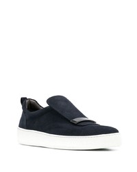 dunkelblaue Slip-On Sneakers aus Wildleder von Sergio Rossi